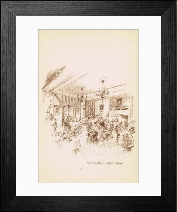Framed Print : The Old English Breakfast Room in the Park Lane Hotel Framed Print : The Old English Breakfast Room in the Park Lane Hotel