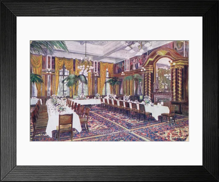 Framed Print : One of the banqueting Halls at the Princes Restaurant Framed Print : One of the banqueting Halls at the Princes Restaurant