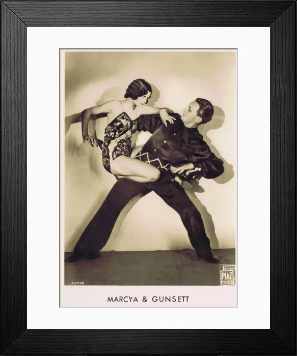Framed Print : The dancing team of Marcya and Gunsett, 1930s Framed Print : The dancing team of Marcya and Gunsett, 1930s