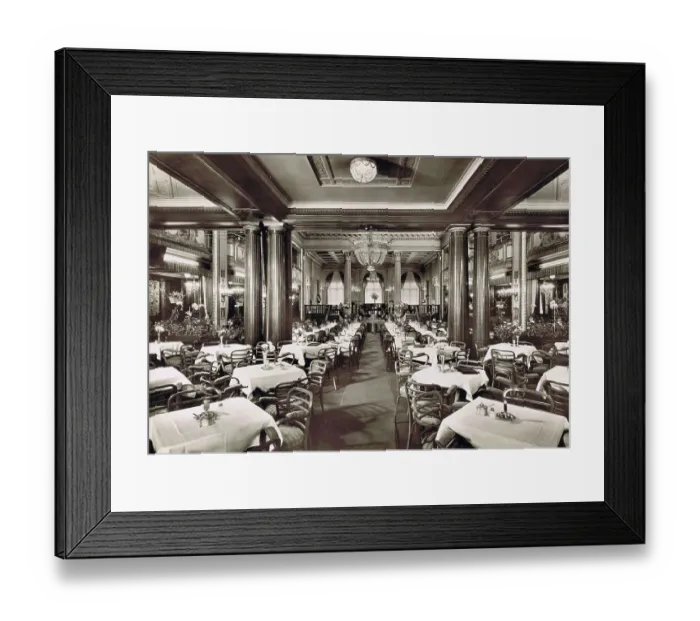 Framed Print : Part of the Cafe-Restaurant of Haus Wien, Charlottenburg Framed Print : Part of the Cafe-Restaurant of Haus Wien, Charlottenburg