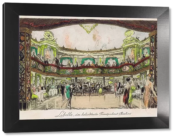 A sketch of the interior of the Libelle Dance Palast, Berlin