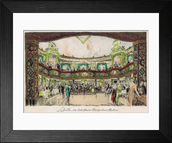 Framed Print : A sketch of the interior of the Libelle Dance Palast, Berlin Framed Print : A sketch of the interior of the Libelle Dance Palast, Berlin