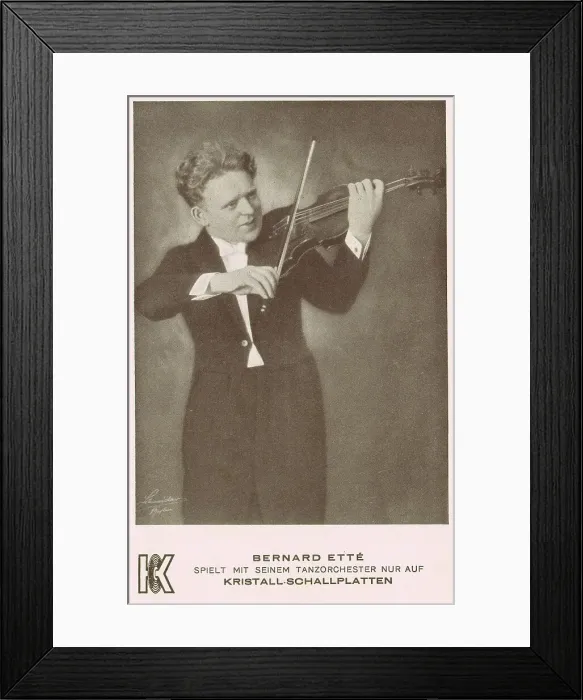 Framed Print : The German Jazz Band Leader Bernard Ette, 1920s Framed Print : The German Jazz Band Leader Bernard Ette, 1920s