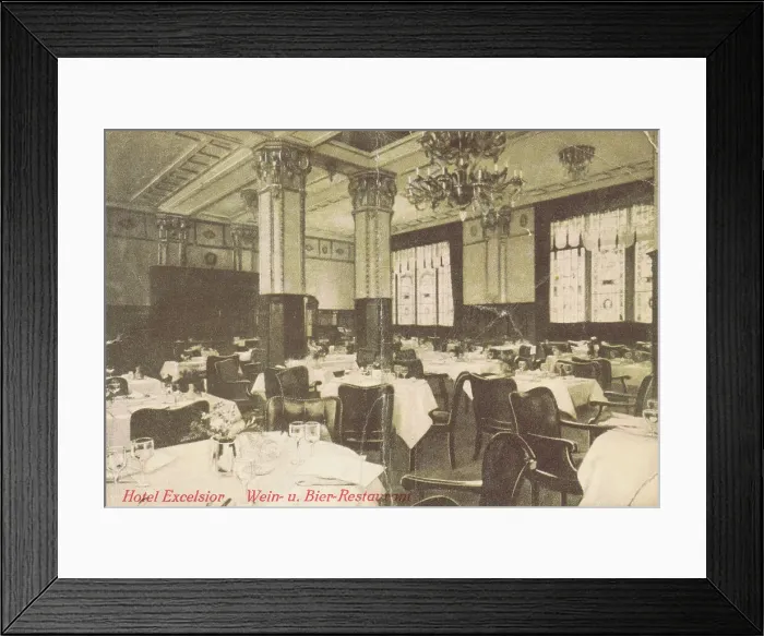 Framed Print : The restaurant at the Hotel Excelsior, Berlin, 1920s Framed Print : The restaurant at the Hotel Excelsior, Berlin, 1920s