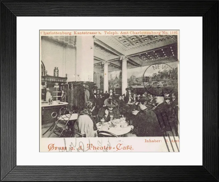 Framed Print : The interior of the Cafe at 8 Kantstrasse, Berlin in 1901 Framed Print : The interior of the Cafe at 8 Kantstrasse, Berlin in 1901