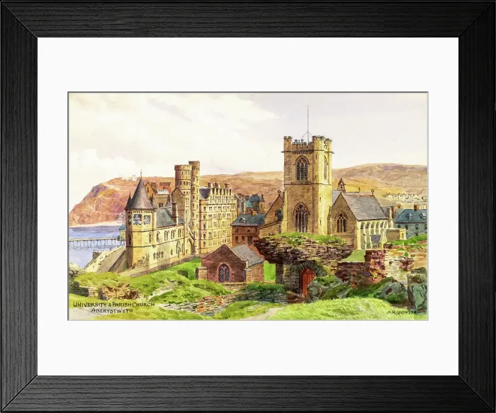 Framed Print : University and Parish Church, Aberystwyth, Wales Framed Print : University and Parish Church, Aberystwyth, Wales