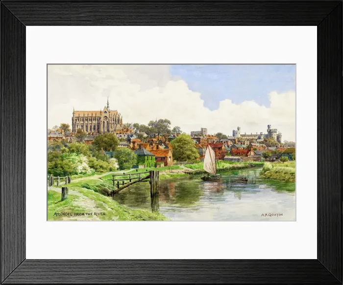 Framed Print : View of Arundel from the river, West Sussex Framed Print : View of Arundel from the river, West Sussex