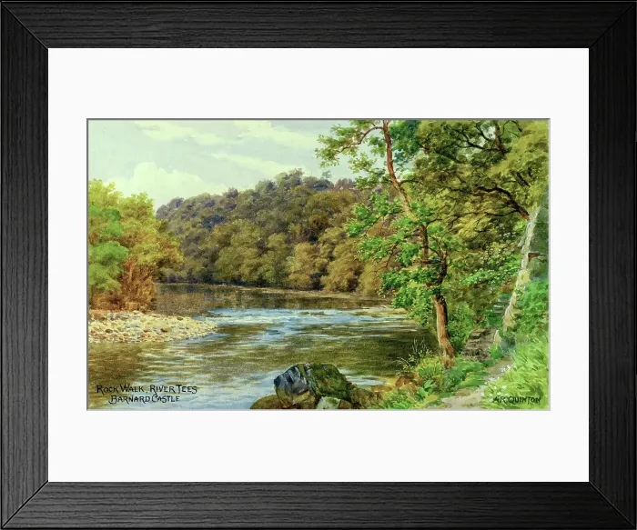 Framed Print : Rock Walk, River Tees, Barnard Castle, County Durham Framed Print : Rock Walk, River Tees, Barnard Castle, County Durham