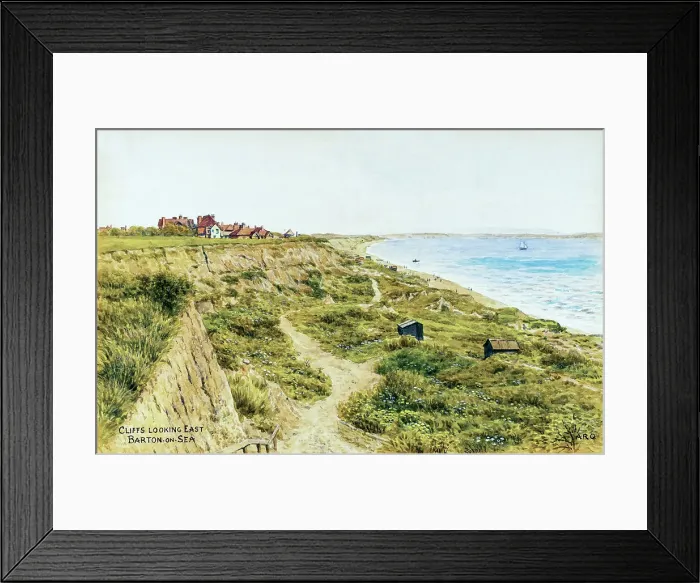 Framed Print : Cliffs looking east, Barton on Sea, Hampshire Framed Print : Cliffs looking east, Barton on Sea, Hampshire
