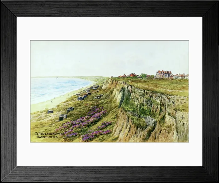Framed Print : Cliffs looking west, Barton on Sea, Hampshire Framed Print : Cliffs looking west, Barton on Sea, Hampshire