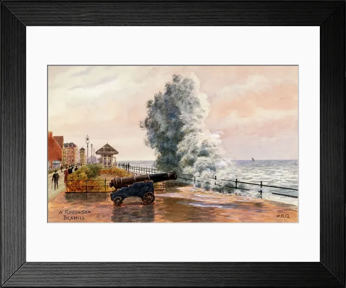 Framed Print : Rough sea at Bexhill on Sea, East Sussex