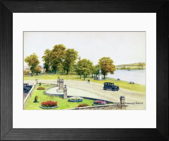 Framed Print : Port Memorial and Kingsley Statue, Bideford, North Devon Framed Print : Port Memorial and Kingsley Statue, Bideford, North Devon