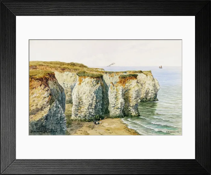 Framed Print : Beach and cliffs, Birchington on Sea, Kent Framed Print : Beach and cliffs, Birchington on Sea, Kent