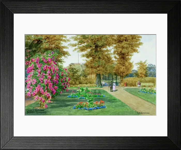 Framed Print : Castle Gardens, Bishop's Stortford, Hertfordshire Framed Print : Castle Gardens, Bishop's Stortford, Hertfordshire