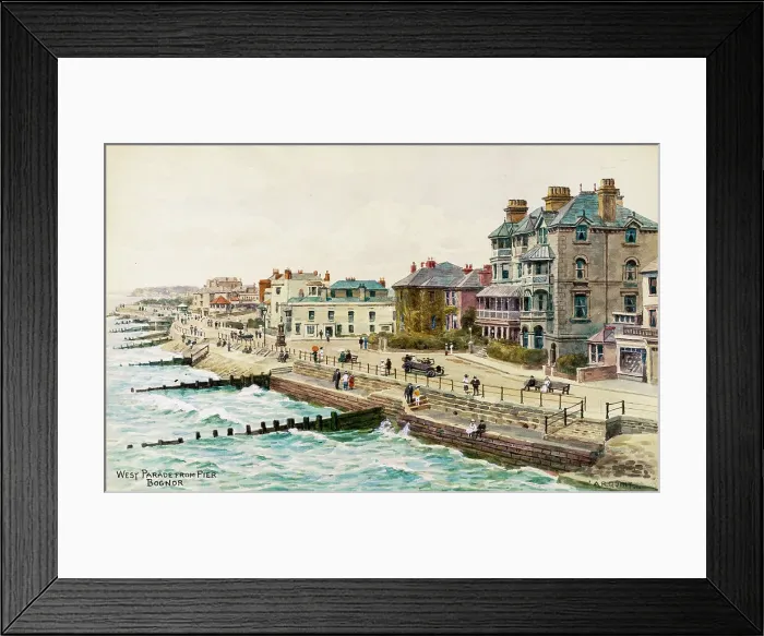 Framed Print : West Parade, Bognor Regis, Sussex, viewed from the Pier Framed Print : West Parade, Bognor Regis, Sussex, viewed from the Pier