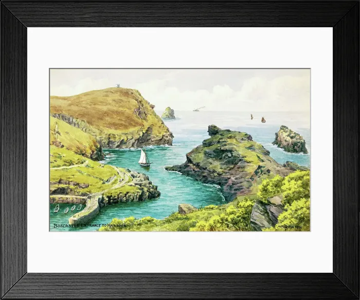 Framed Print : Entrance to the Harbour, Boscastle, Cornwall