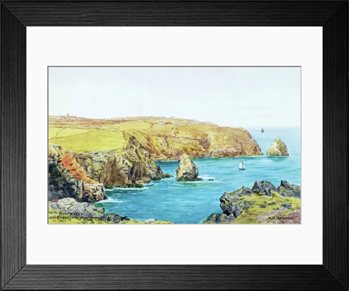 Framed Print : Boscastle, Cornwall, viewed from Willapark Framed Print : Boscastle, Cornwall, viewed from Willapark
