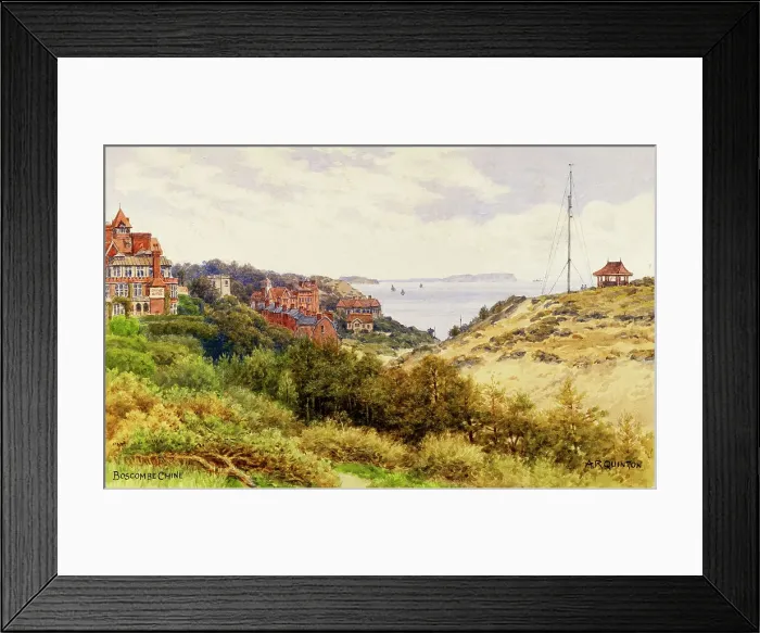 Framed Print : Boscombe Chine, Dorset Framed Print : Boscombe Chine, Dorset