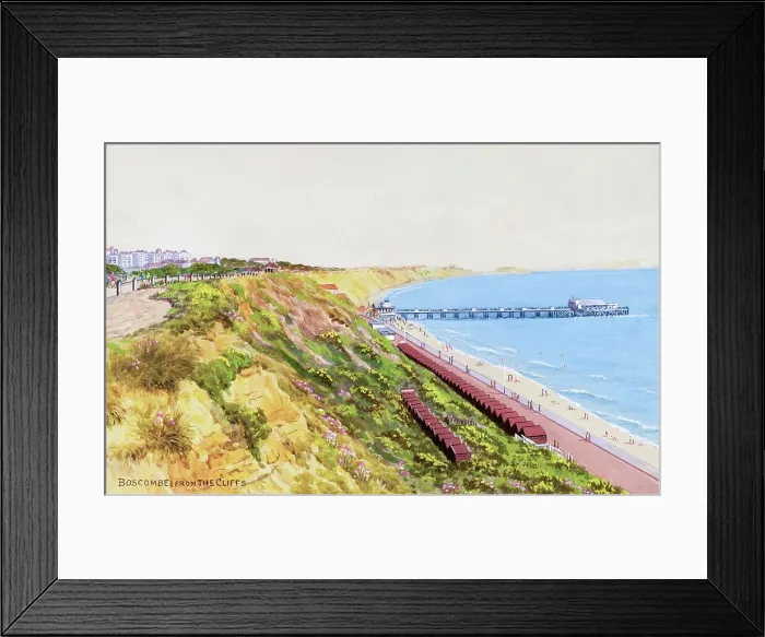 Framed Print : Boscombe, Dorset, viewed from the cliffs Framed Print : Boscombe, Dorset, viewed from the cliffs
