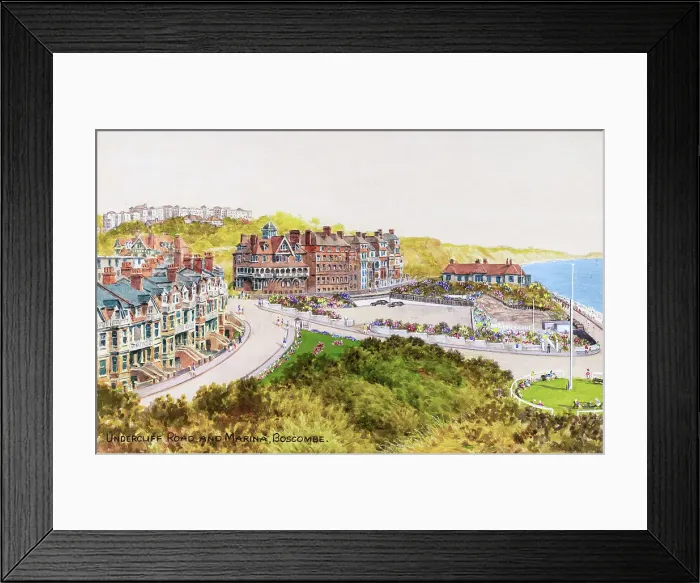 Framed Print : Undercliff Road and Marina, Boscombe, Dorset Framed Print : Undercliff Road and Marina, Boscombe, Dorset
