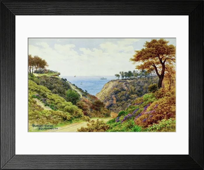 Framed Print : Durley Chine, Bournemouth, Dorset Framed Print : Durley Chine, Bournemouth, Dorset
