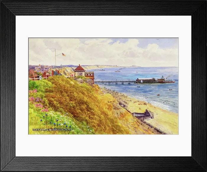 Framed Print : West Cliff, Bournemouth, Dorset Framed Print : West Cliff, Bournemouth, Dorset