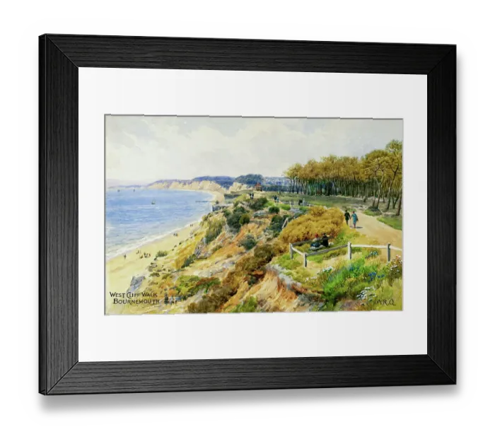 Framed Print : West Cliff Walk, Bournemouth, Dorset Framed Print : West Cliff Walk, Bournemouth, Dorset
