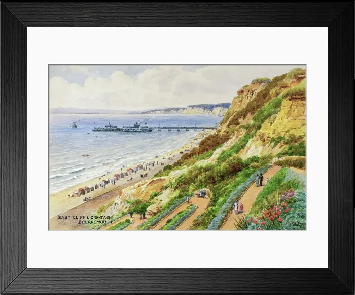 Framed Print : East Cliff and Zigzag, Bournemouth, Dorset Framed Print : East Cliff and Zigzag, Bournemouth, Dorset