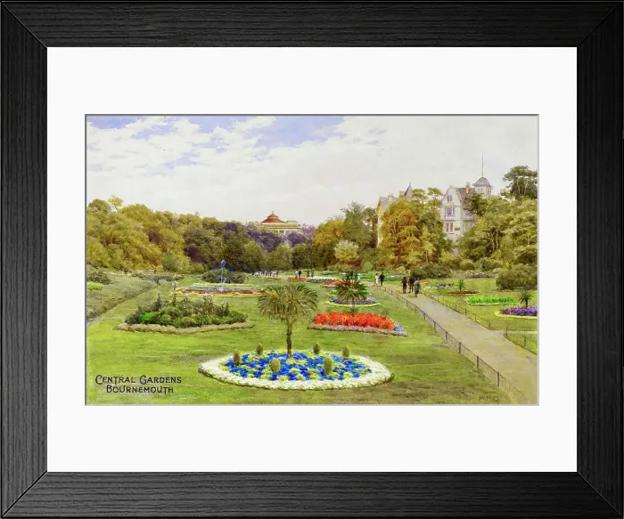 Framed Print : Central Gardens, Bournemouth, Dorset Framed Print : Central Gardens, Bournemouth, Dorset