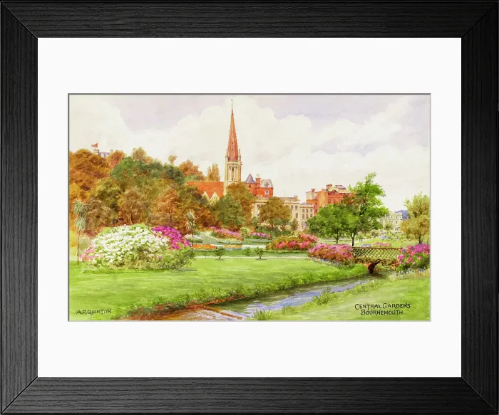 Framed Print : Central Gardens, Bournemouth, Dorset Framed Print : Central Gardens, Bournemouth, Dorset