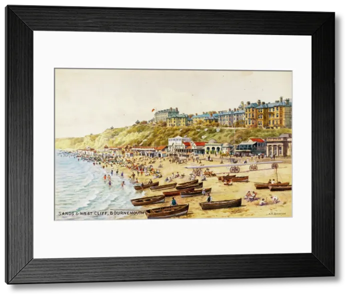 Framed Print : Sands and West Cliff, Bournemouth, Dorset Framed Print : Sands and West Cliff, Bournemouth, Dorset