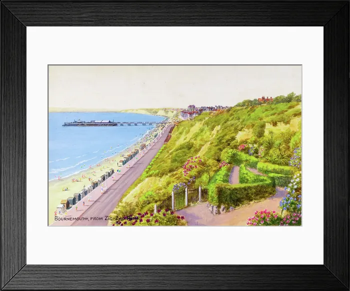 Framed Print : Bournemouth, Dorset, viewed from the Zigzag Path Framed Print : Bournemouth, Dorset, viewed from the Zigzag Path
