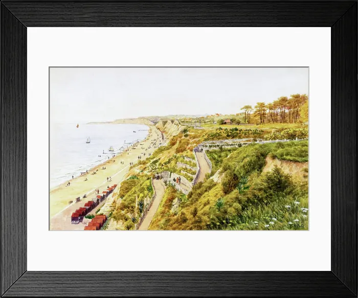 Framed Print : Beach and Zigzag Path, Bournemouth, Dorset Framed Print : Beach and Zigzag Path, Bournemouth, Dorset
