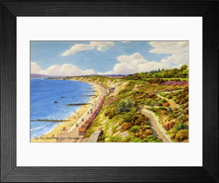 Framed Print : Zigzag Path, West Cliff, Bournemouth, Dorset Framed Print : Zigzag Path, West Cliff, Bournemouth, Dorset