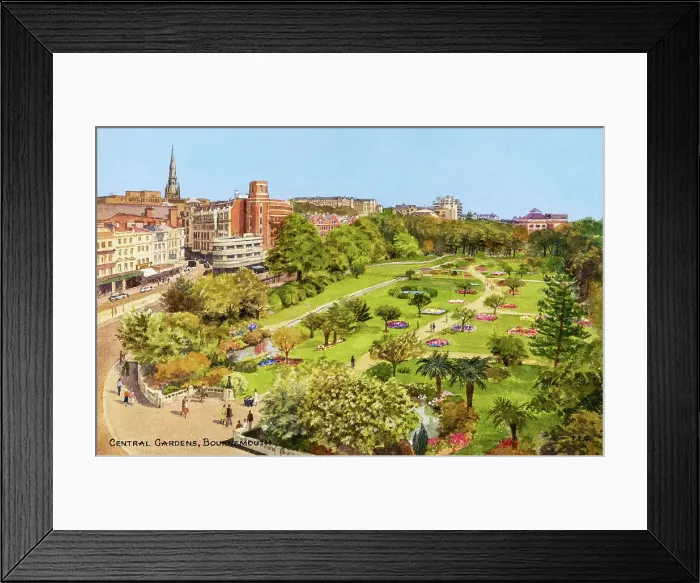 Framed Print : Central Gardens, Bournemouth, Dorset Framed Print : Central Gardens, Bournemouth, Dorset