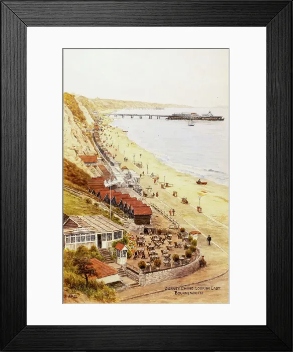 Framed Print : Durley Chine, looking east, Bournemouth, Dorset Framed Print : Durley Chine, looking east, Bournemouth, Dorset