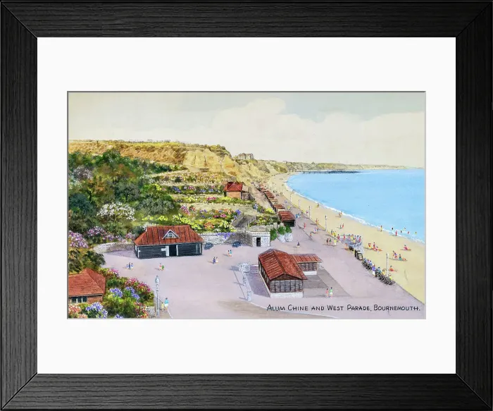 Framed Print : Alum Chine and West Parade, Bournemouth, Dorset
