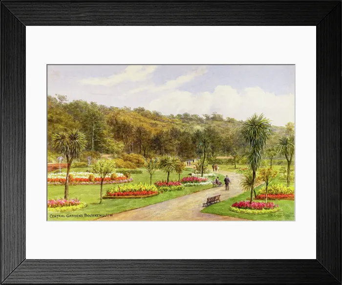 Framed Print : Central Gardens, Bournemouth, Dorset Framed Print : Central Gardens, Bournemouth, Dorset