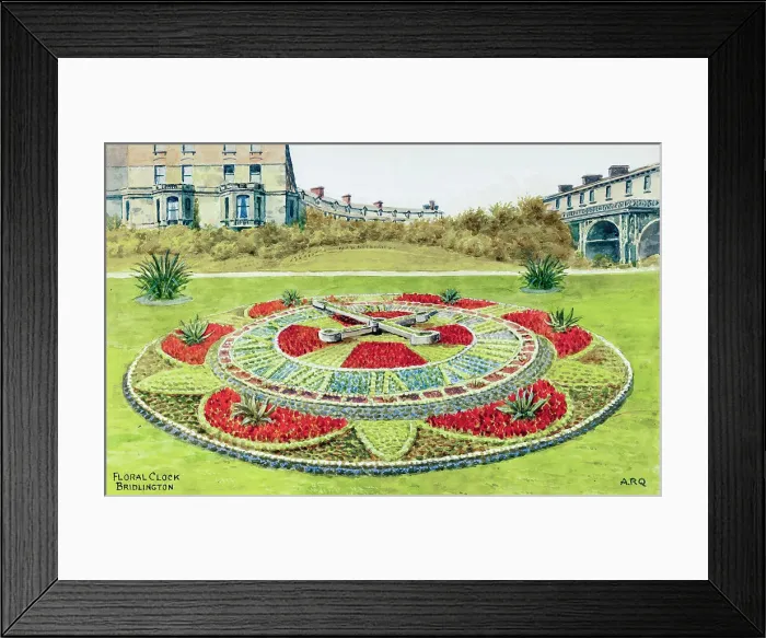 Framed Print : Floral Clock, Bridlington, North Yorkshire Framed Print : Floral Clock, Bridlington, North Yorkshire