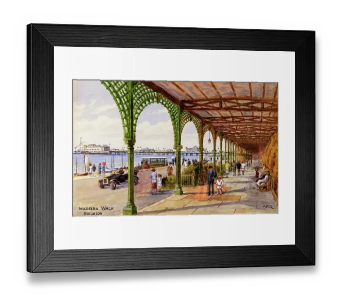 Framed Print : Madeira Walk, Brighton, Sussex Framed Print : Madeira Walk, Brighton, Sussex