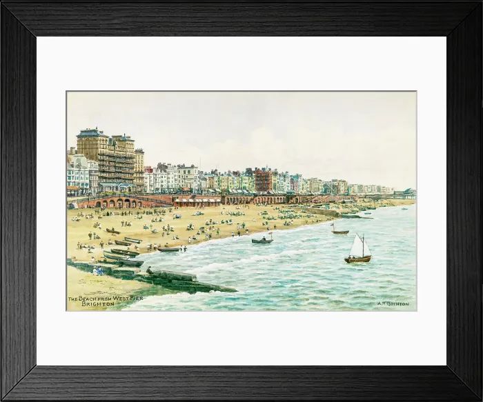 Framed Print : Beach viewed from West Pier, Brighton, Sussex Framed Print : Beach viewed from West Pier, Brighton, Sussex