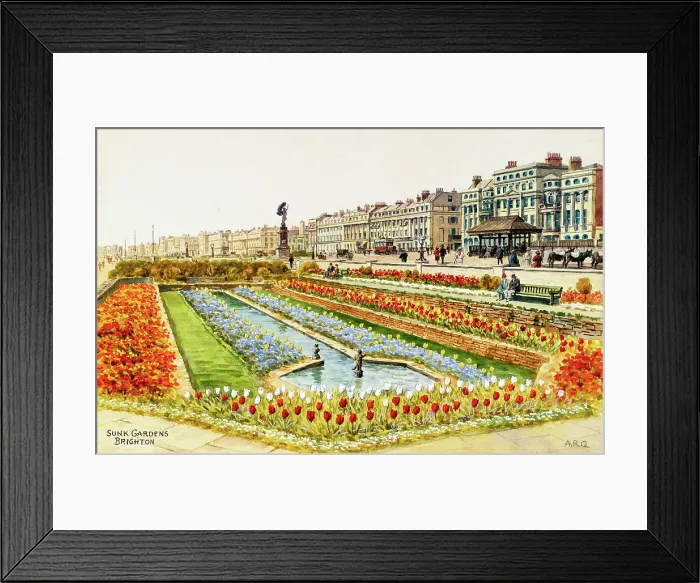 Framed Print : Sunk Gardens, Brighton, Sussex Framed Print : Sunk Gardens, Brighton, Sussex