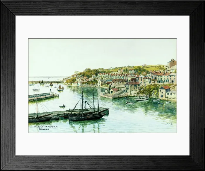 Framed Print : Inner and Outer Harbour, Brixham, Devon Framed Print : Inner and Outer Harbour, Brixham, Devon