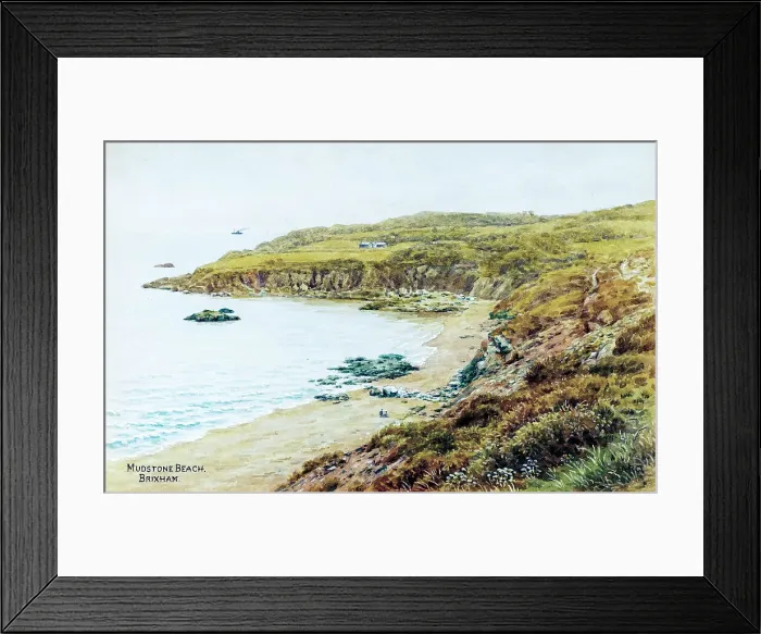 Framed Print : Mudstone Beach, Brixham, Devon Framed Print : Mudstone Beach, Brixham, Devon