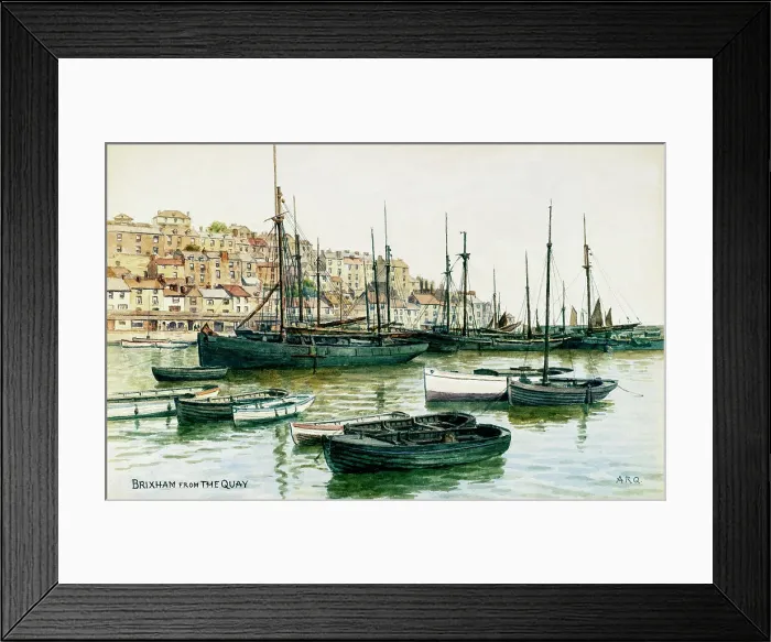 Framed Print : Brixham, Devon, viewed from the Quay Framed Print : Brixham, Devon, viewed from the Quay