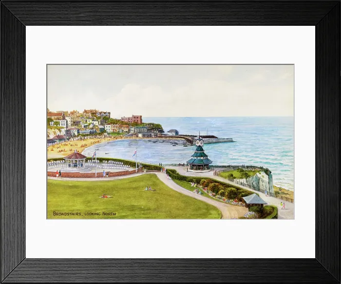 Framed Print : Broadstairs, Kent, looking north Framed Print : Broadstairs, Kent, looking north