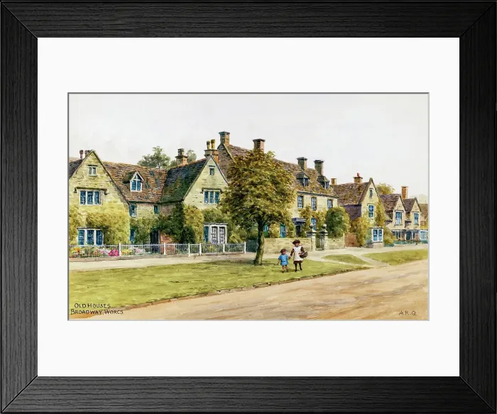 Framed Print : Old Houses, Broadway, Worcestershire