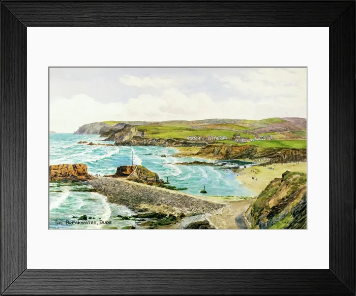 Framed Print : The Breakwater, Bude, Cornwall Framed Print : The Breakwater, Bude, Cornwall