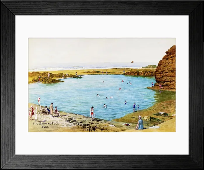 Framed Print : Bathing Pool, Bude, Cornwall Framed Print : Bathing Pool, Bude, Cornwall