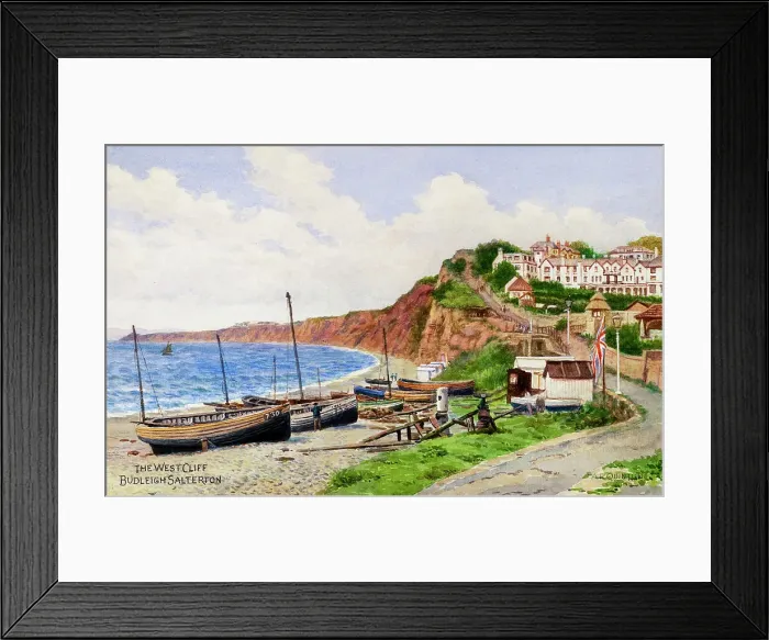 Framed Print : West Cliff, Budleigh Salterton, East Devon Framed Print : West Cliff, Budleigh Salterton, East Devon